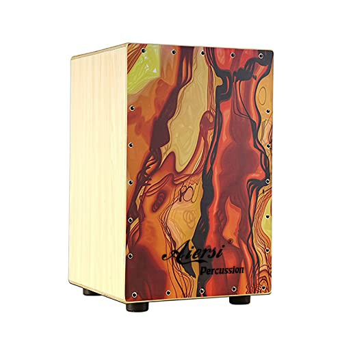 Musical Instrument Box - Renkli Ahşap El Cajon Davul Seti,
