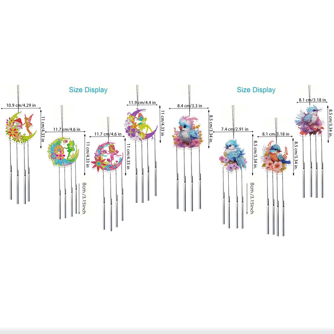 4 DIY Kelebek Elmas Sanat Seti - Wind Chime Tubular incelemesi ve fiyatı