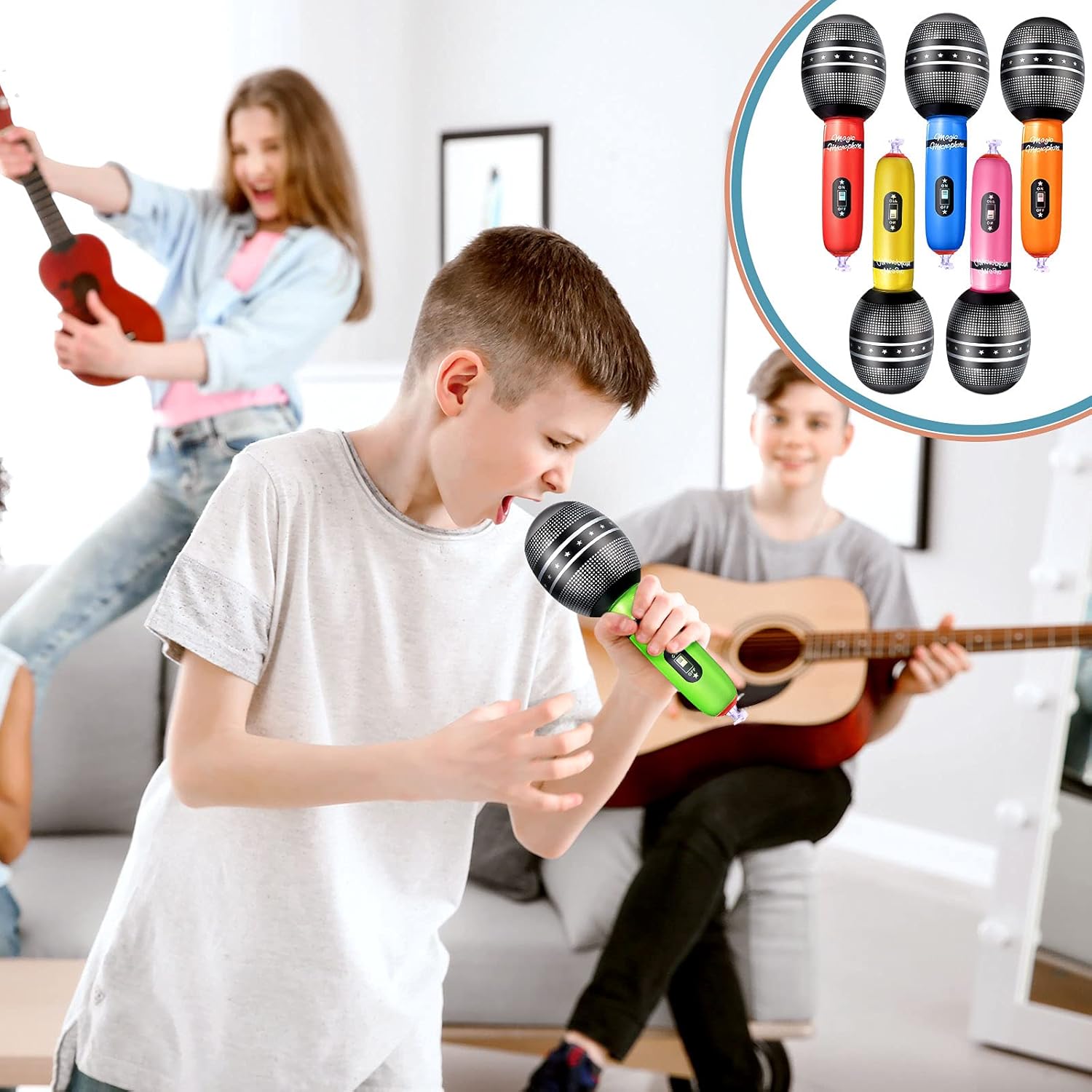 4 adet Şişme Mikrofonlar Rastg - Musical Instrument You Blow Into incelemesi ve fiyatı